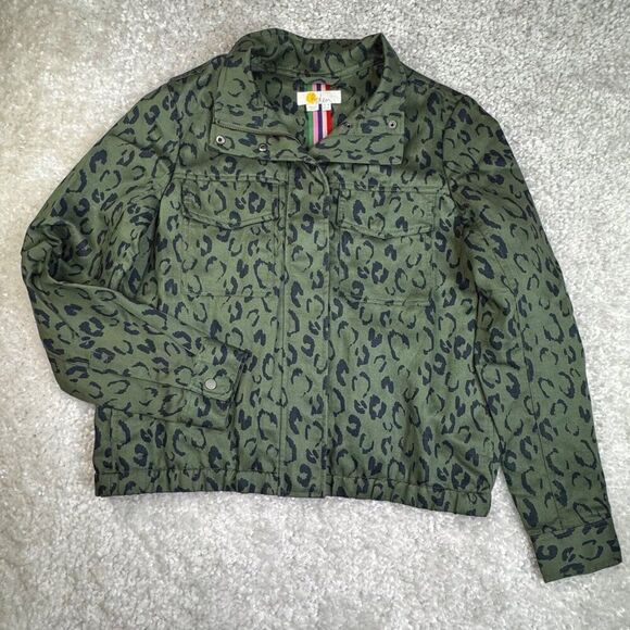 Boden Hardwicke Jacket Leopard Green Linen Blend 6 - Picture 3 of 11